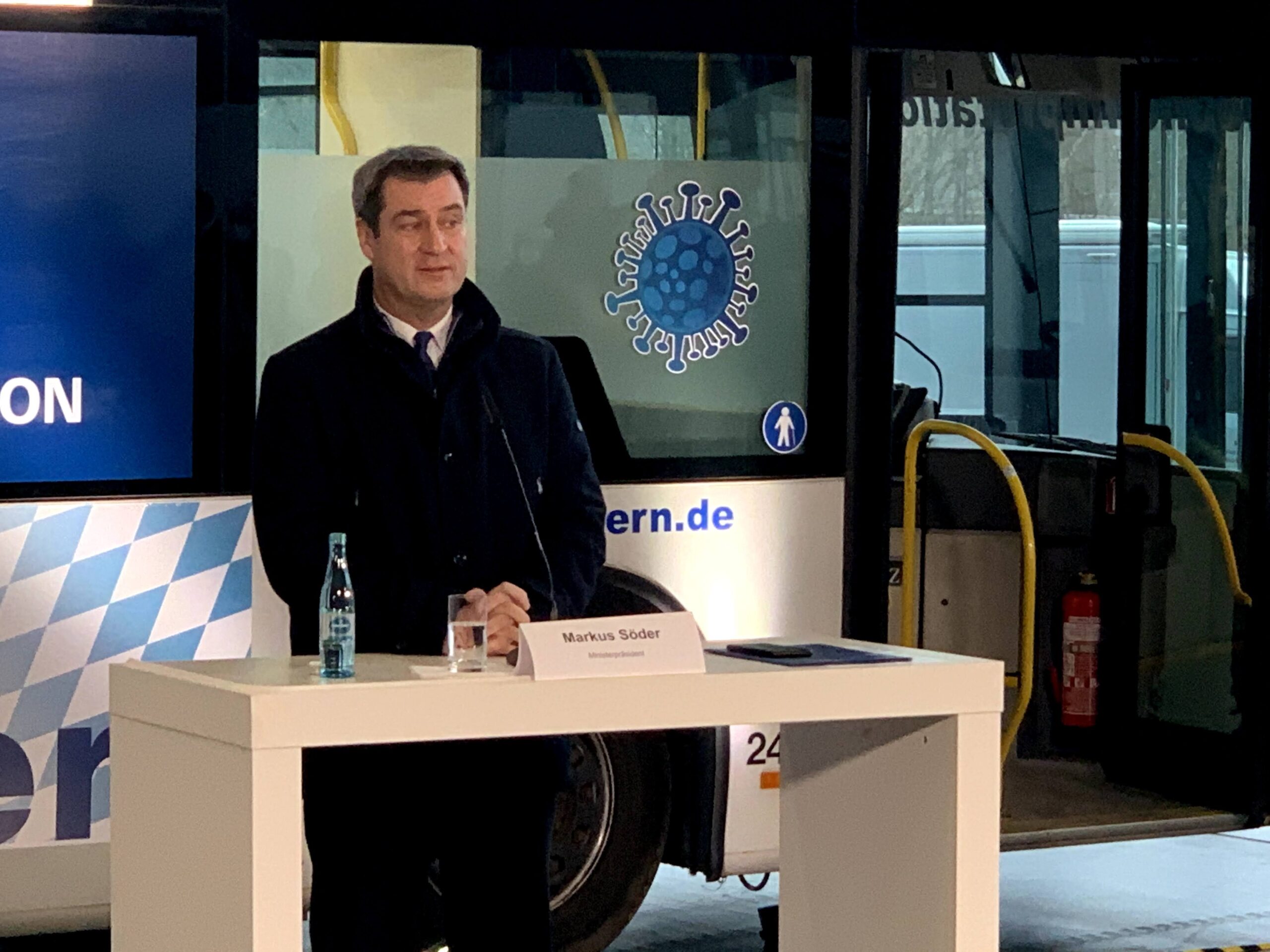 Corona-Impfzentrum Nürnberg vor Fertigstellung
